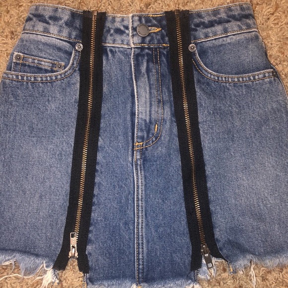 Carmar Zippered Jean Mini Skirt - Picture 5 of 7
